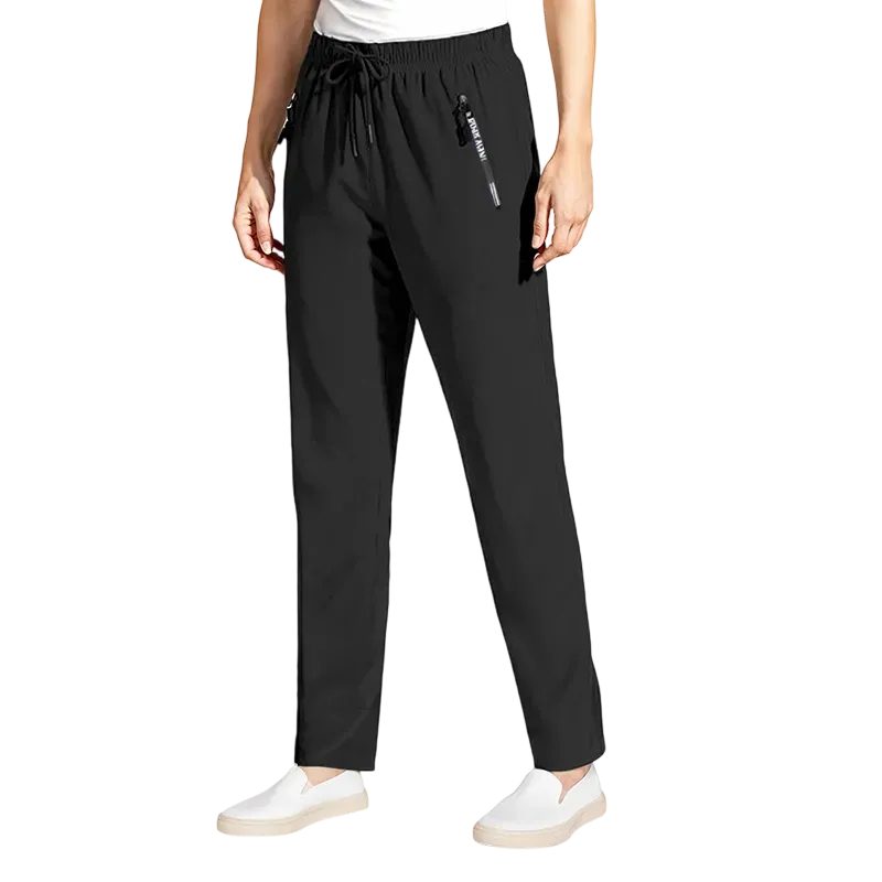 Women's Cooling Ice Silk Pants – Ultra Stretch High Waist Lightweight Trousers for Summer, Lounge & Everyday Comfort