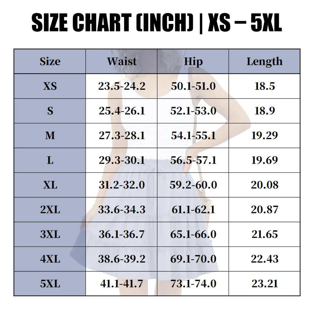 Women's Tiered Ruffle Mini Skirt – High Waist Elastic Drawstring Flowy A-Line Skirt for Beach, Vacation & Summer Style