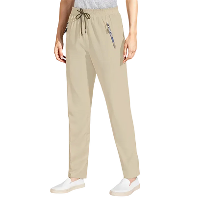Women's Cooling Ice Silk Pants – Ultra Stretch High Waist Lightweight Trousers for Summer, Lounge & Everyday Comfort