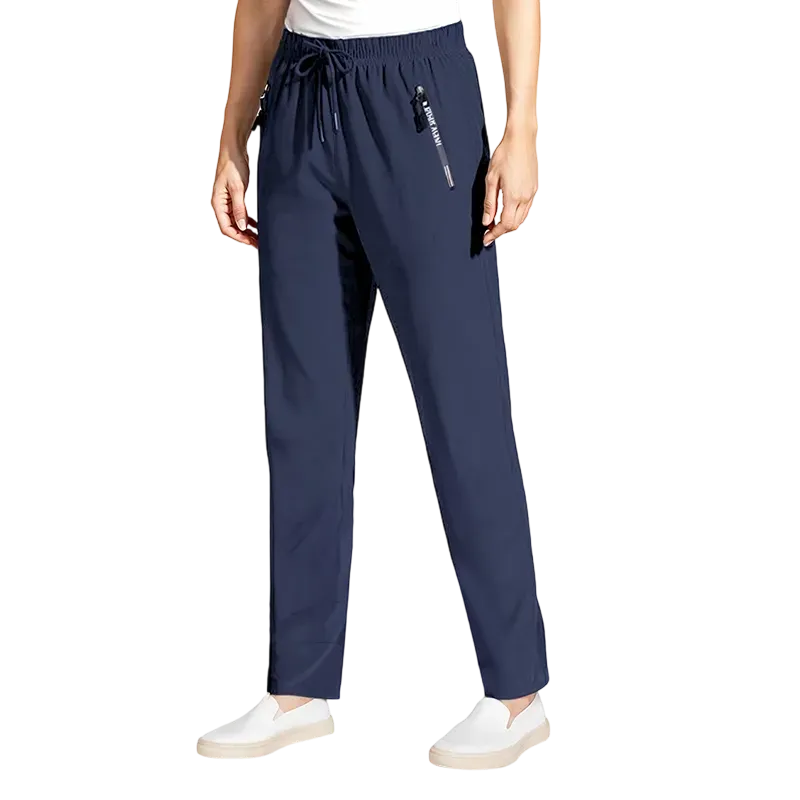 Women's Cooling Ice Silk Pants – Ultra Stretch High Waist Lightweight Trousers for Summer, Lounge & Everyday Comfort