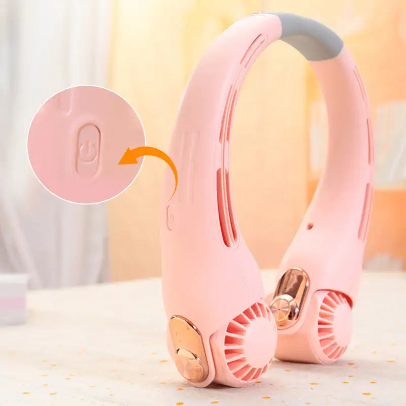 Neck Air Conditioner Fan – Ultra‑quiet, 360° rotating, 3 speeds. Hands‑free cooling, long battery. Summer essential! 😎🌬️