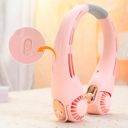Neck Air Conditioner Fan – Ultra‑quiet, 360° rotating, 3 speeds. Hands‑free cooling, long battery. Summer essential! 😎🌬️