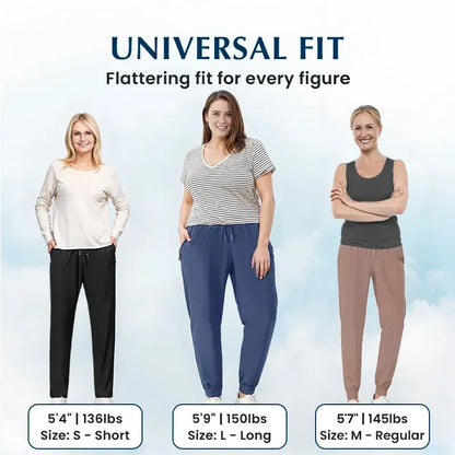 Women's Cooling Ice Silk Pants – Ultra Stretch High Waist Lightweight Trousers for Summer, Lounge & Everyday Comfort