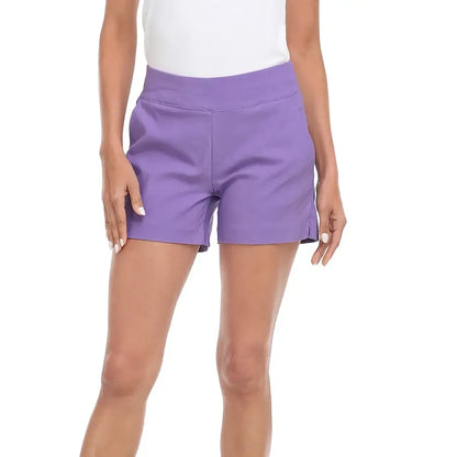 Women's High Waist Tailored Shorts – Slim Fit Stretch Fabric with Pockets, Chic Dress Shorts for Office & Casual Summer Wear