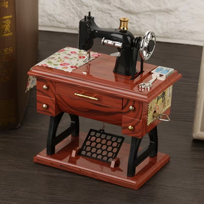 Vintage Sewing Machine Music Box
