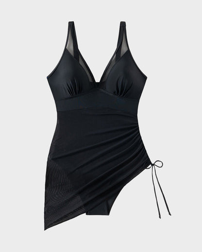Slimming Mesh Sheer Sarong Wraps Bathing Suit
