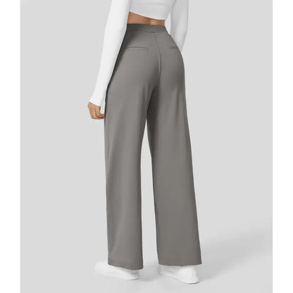 Women's Flattering High Waist Work Pants – Stretchy Straight Leg Trousers, Perfect from Office to Weekend