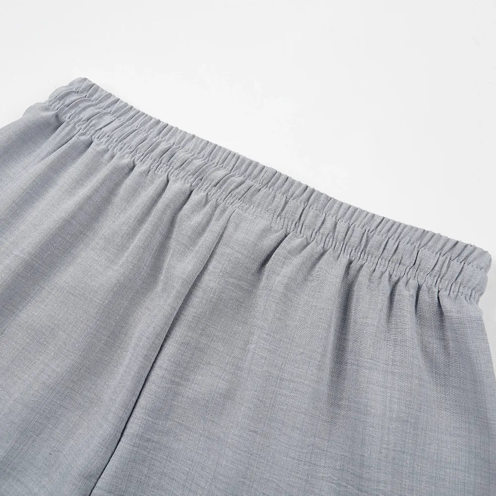 Men's Vintage Linen Pants – Loose Fit, Drawstring Waist, Lightweight & Breathable for Summer