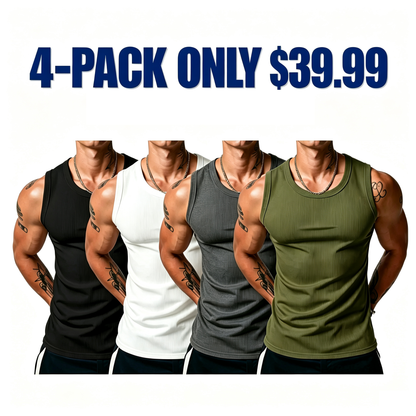 💝💝Men's Wide Strap Ribbed Tank Top