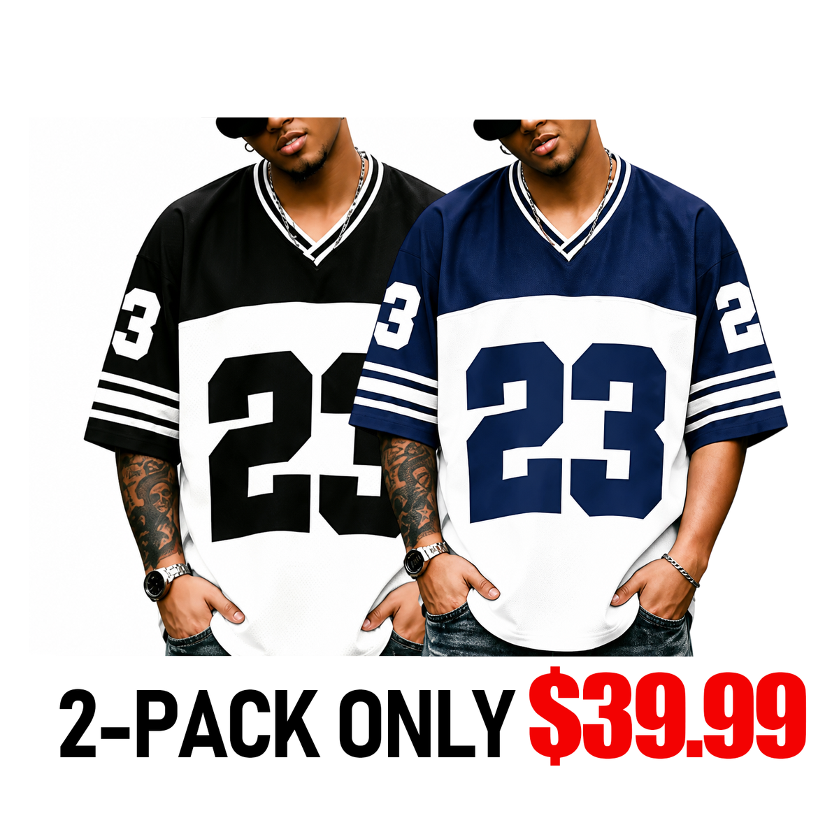 Men's Retro Jersey T-Shirt Loose Fit Streetwear Top