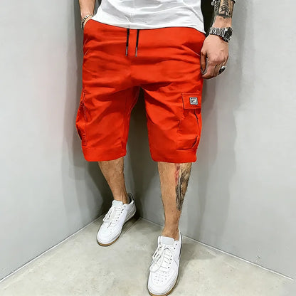 Men's 6-Pocket Cargo Shorts – Adjustable Drawstring Waist, Relaxed Fit for Outdoor & Everyday Wear