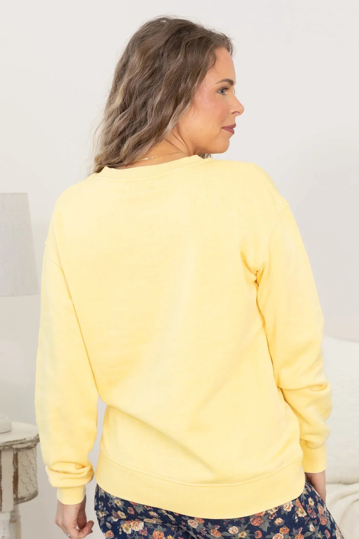 Women's Pigment-Dyed V-Neck Sweatshirt | Soft Stretch Fleece Pullover with Kangaroo Pocket