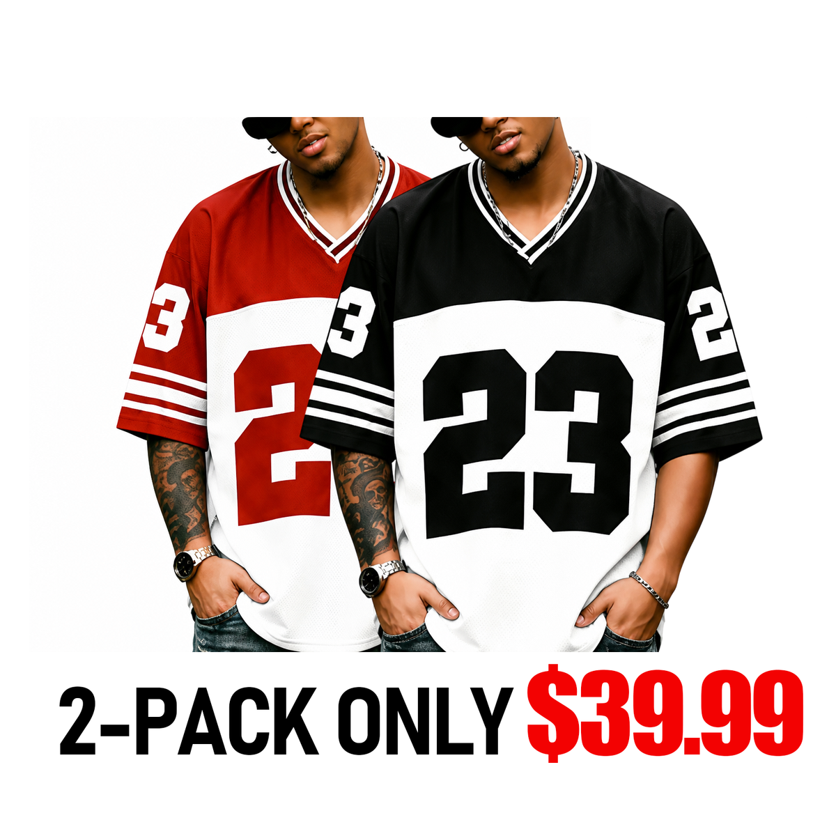 Men's Retro Jersey T-Shirt Loose Fit Streetwear Top