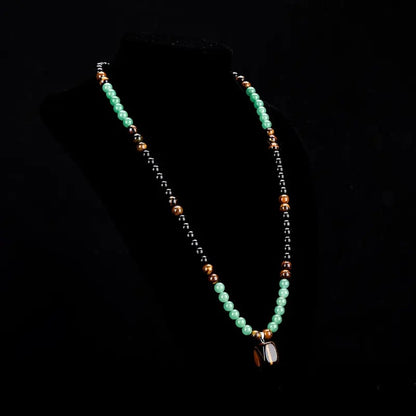 ✨Crystal Fortune Pendant Necklace | GreenAventurine & Tiger Eye Pendant