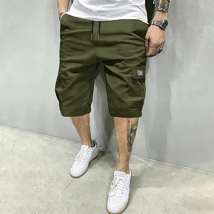 Men's 6-Pocket Cargo Shorts – Adjustable Drawstring Waist, Relaxed Fit for Outdoor & Everyday Wear