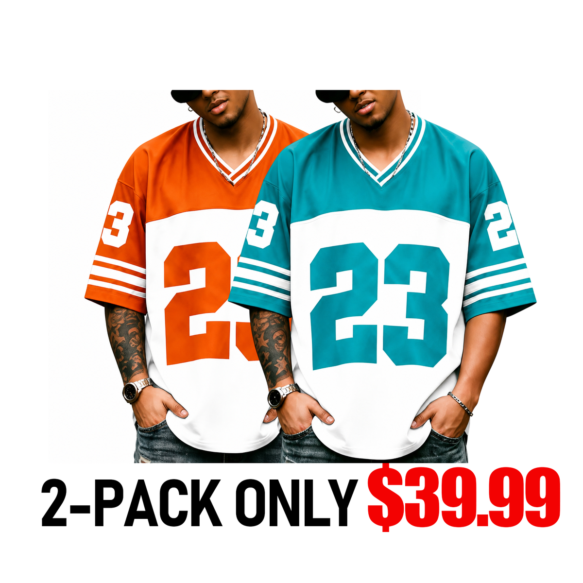Men's Retro Jersey T-Shirt Loose Fit Streetwear Top