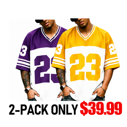 Men's Retro Jersey T-Shirt Loose Fit Streetwear Top