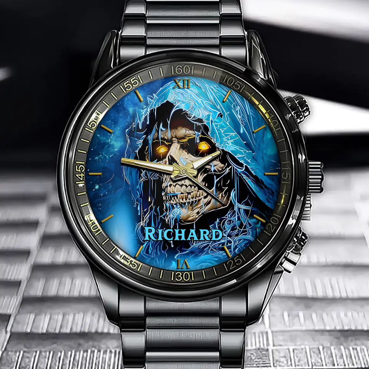 Mystic Reaper - Skull Personalized Name Watch