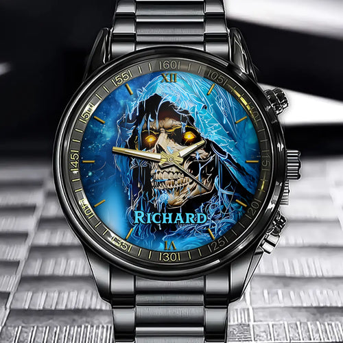 Mystic Reaper - Skull Personalized Name Watch