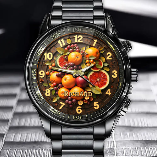 Juicy Seasons Watch – Personalized Timepiece for Fruit and Nature Lovers