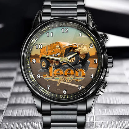 Personalized Jeep Girl Adventure Watch - Your Name, Your Style, Your Jeep