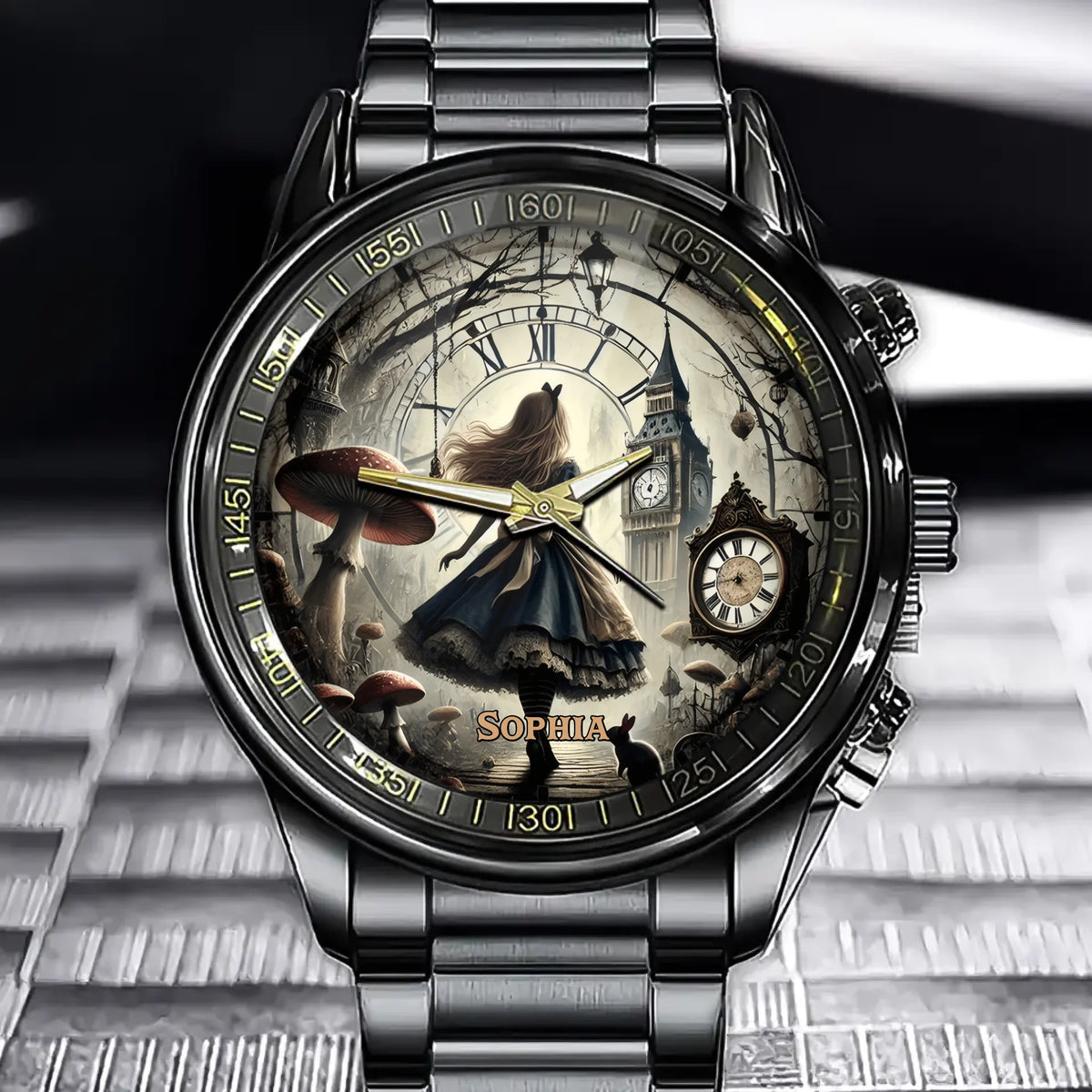 Personalized Wonderland Journey Watch - Add Your Name to the Fantasy