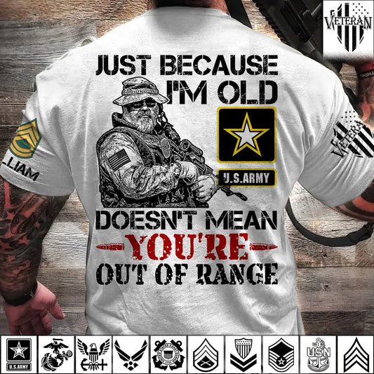 Custom Military Pride Shirt Perfect for Veterans and Soldiers, Featuring Personalized Branch, Rank, and Name
