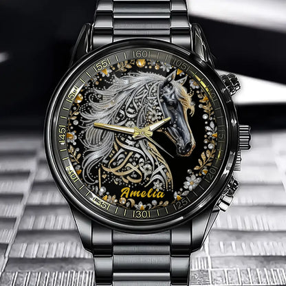 Personalized Diamond Horse Watch for Women – A Touch of Luxury