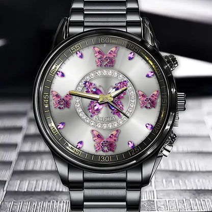 Beautiful Butterflies - Personalized Butterfly Women Hand Watch
