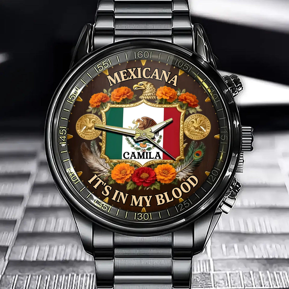Custom Mexicana Watch - It's In My Blood, Personalized Design