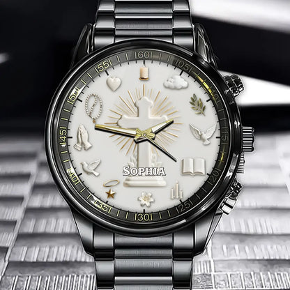 Faith Over Fear - Personalized Christian Hand Watch
