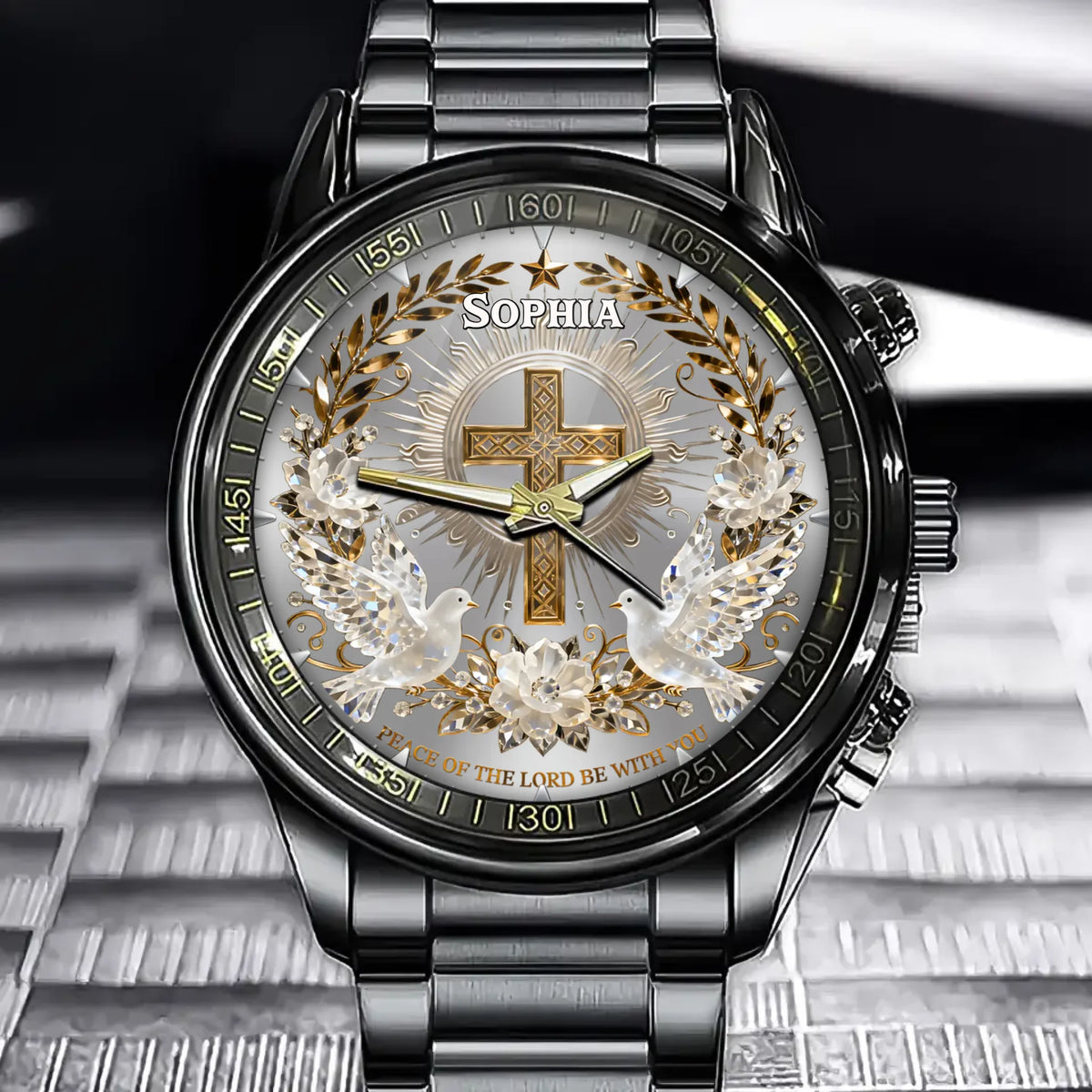 Peace With You Handle Mirror - Personalized Christians Watch