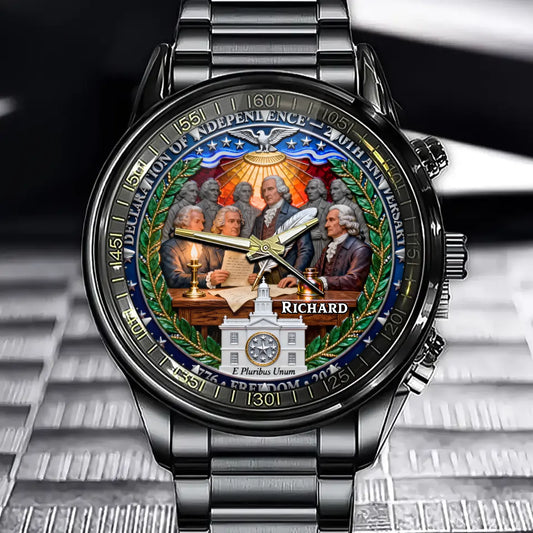 Personalized 250th Anniversary Watch - Declaration Of Independence