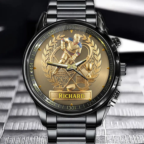 Personalized Ice Warrior Watch – Custom Name, Puck Master Collector