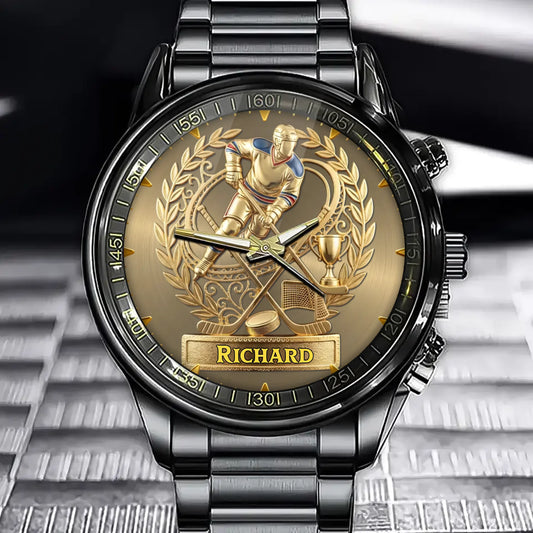 Personalized Ice Warrior Watch – Custom Name, Puck Master Collector