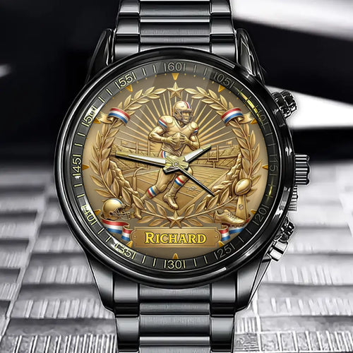 Personalized American Football Watch – Customizable Sports Design