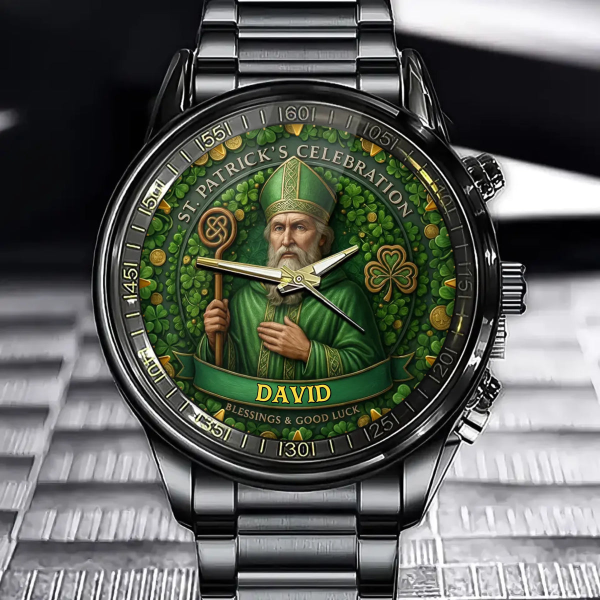 Personalized St. Patrick's Day Watch - Custom Name & Good Luck Edition
