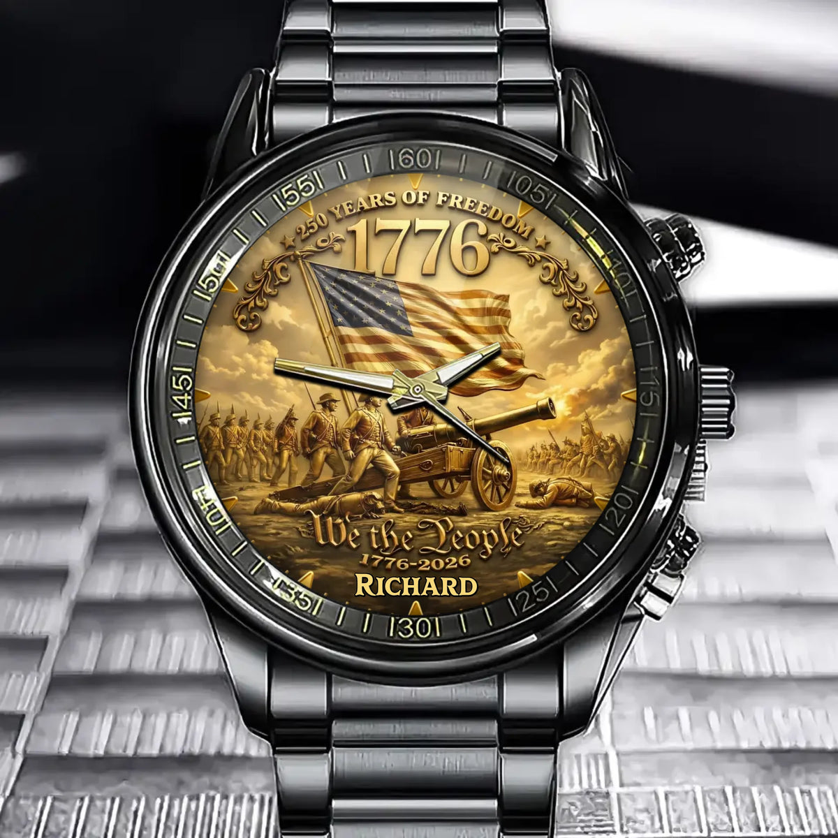 Personalized 250th Anniversary Of Freedom Watch – Perfect Gift For History Buffs & Veterans