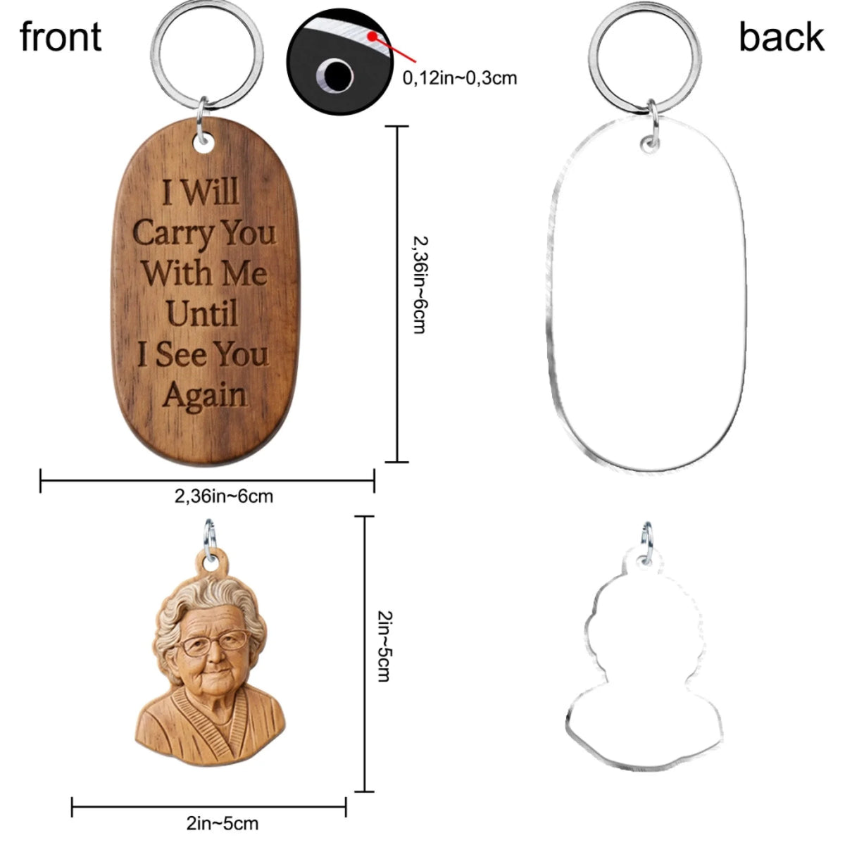 I_ll Carry You - Personalized Memorial Keychain Wit (3)