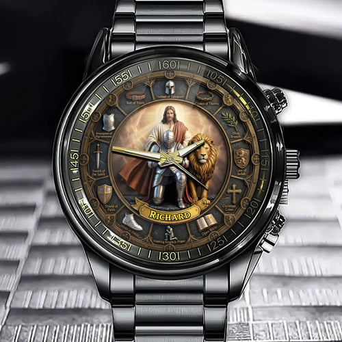 Personalized Kneeling Knight Watch—A Gift For Christians