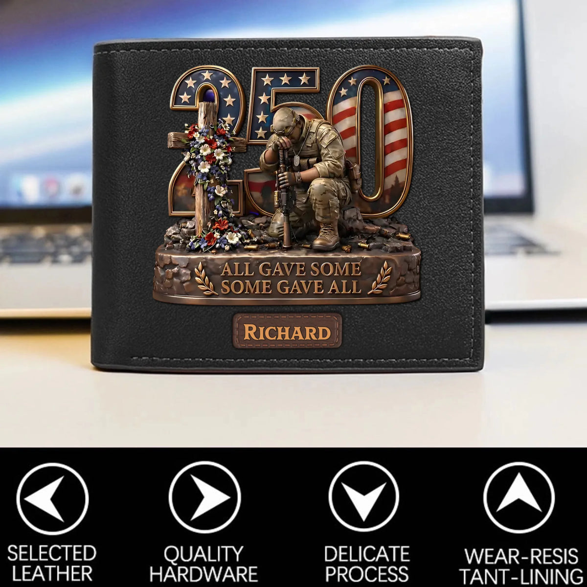 Personalized Veteran World Tour Wallet Perfect Gift_yythkg