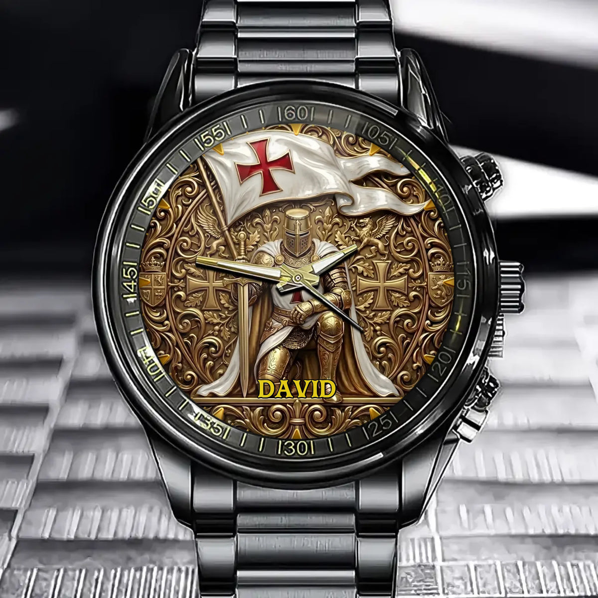 Personalized Crusader Knight Watch- Templar Knight Medieval Gift for Him