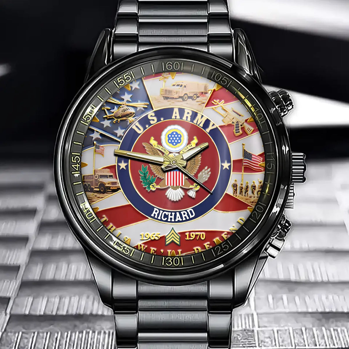 Personalized U.S. Vietnam War Watch – For All 5 Branches, Add Your Name