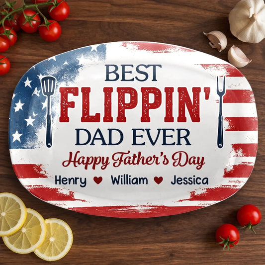 Custom Platter - Personalized Father's Day Birthday Gifts For Dad, Grandpa - Home Cooked Happiness