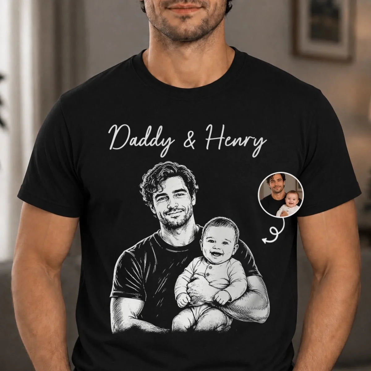 Custom Photo T-Shirt - Personalized Father's Day Gifts For Dad - Daddy & Me Forever
