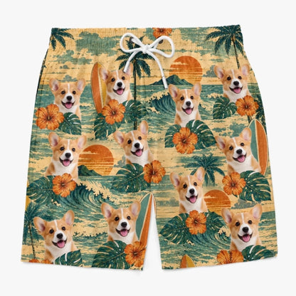 Custom Photo Tropical Hawaiian Aloha Men Beach Shor (1)