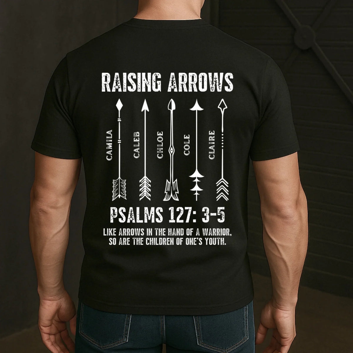 Raising_Arrows_Christian_Father_S_Day_Gift_For_Dad_Husband_With_Kids_Names_Personalized_Shirt_2