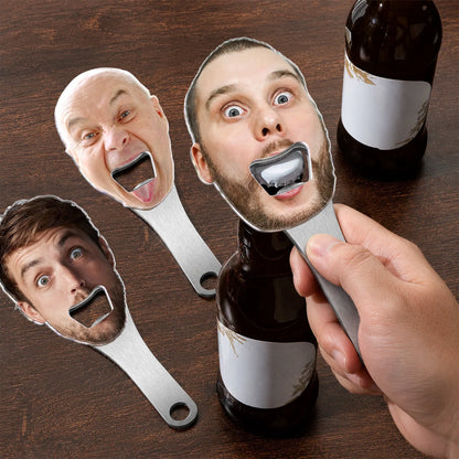 Custom Bottle Opener-Personalized Face Photo Decor Bar Party With Magnet - Wedding, Bachelor