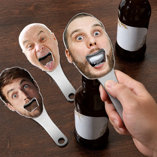 Custom Bottle Opener-Personalized Face Photo Decor Bar Party With Magnet - Wedding, Bachelor