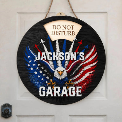 Custom Rotating Door Sign-Personalized America 250th Anniversary Gifts For Dad, Grandpa – Generations Of Freedom
